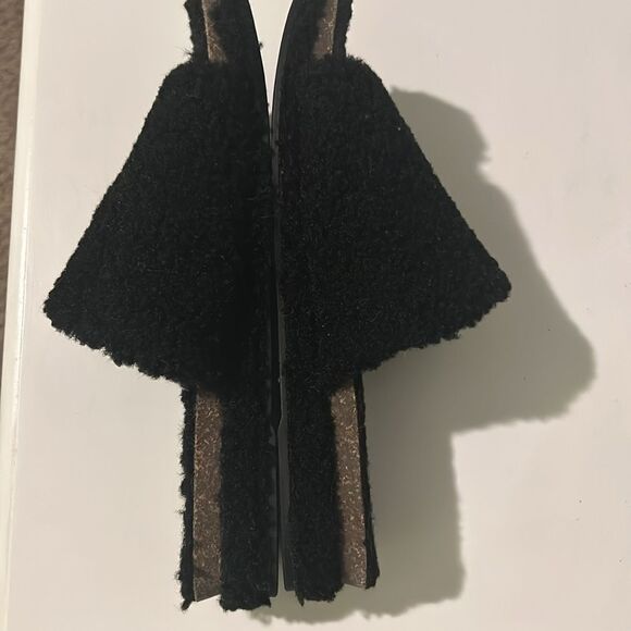 Lucky Brand Gadini Woman’s faux shelling open toe slide slippers black size 7 - Picture 3 of 6